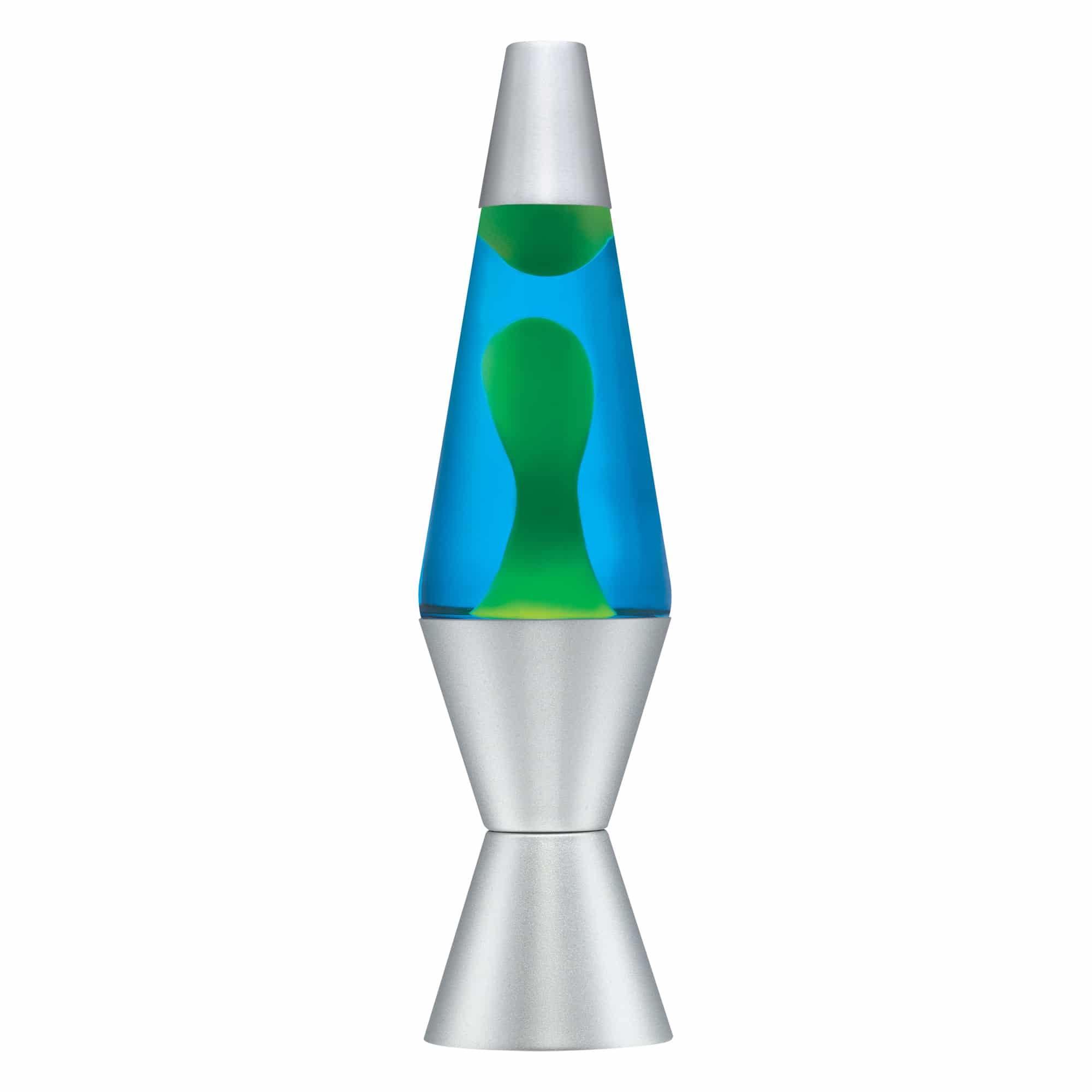 14.5?? LAVA Lamp ?C Yellow/Blue/Silver