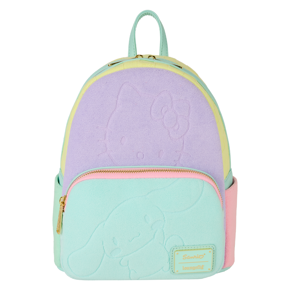 SDCC Limited Edition Hello Kitty & Friends Color Block Terry Cloth Mini Backpack