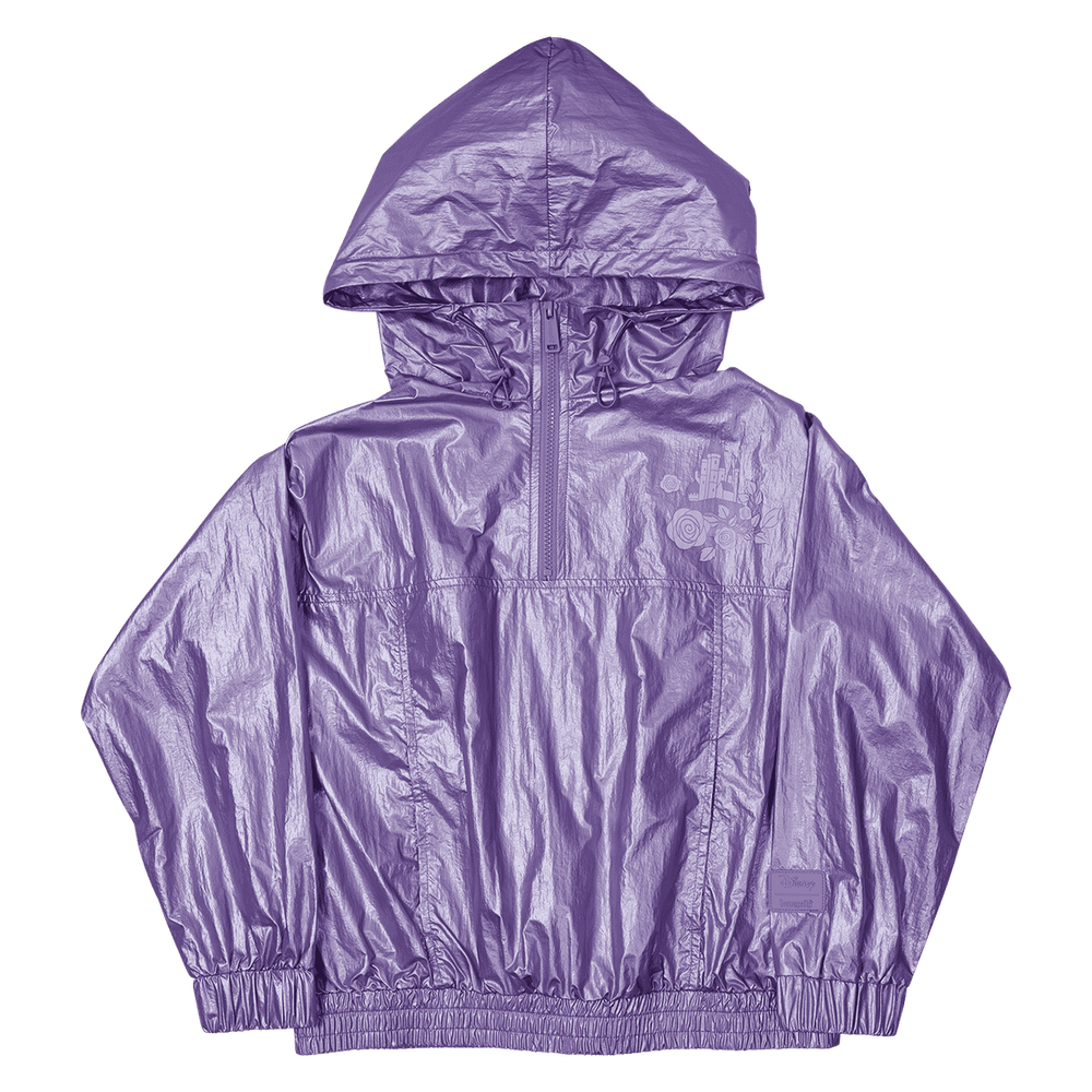 Sleeping Beauty Princess Aurora & Prince Phillip Floral Half-Zip Unisex Windbreaker Jacket